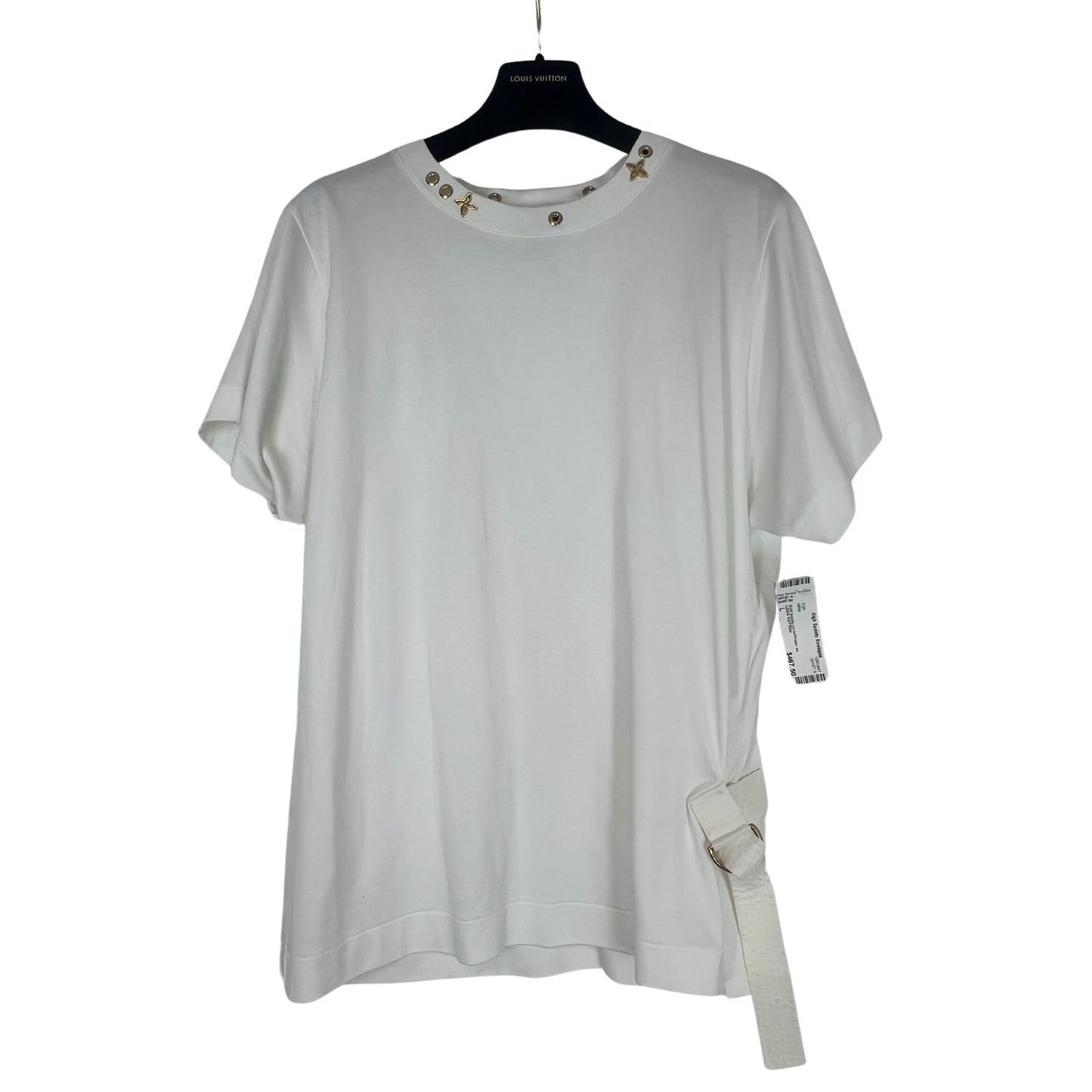 LOUIS VUITTON White Side Strap T-Shirt