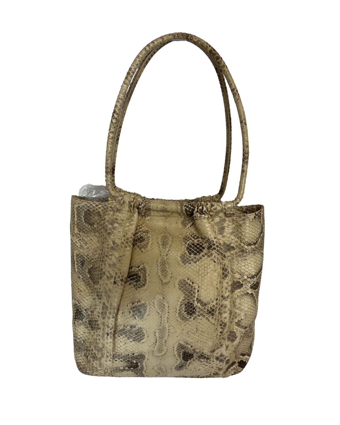 GIORGIO ARMANI Vintage Snake Skin Tan Leather Handbag