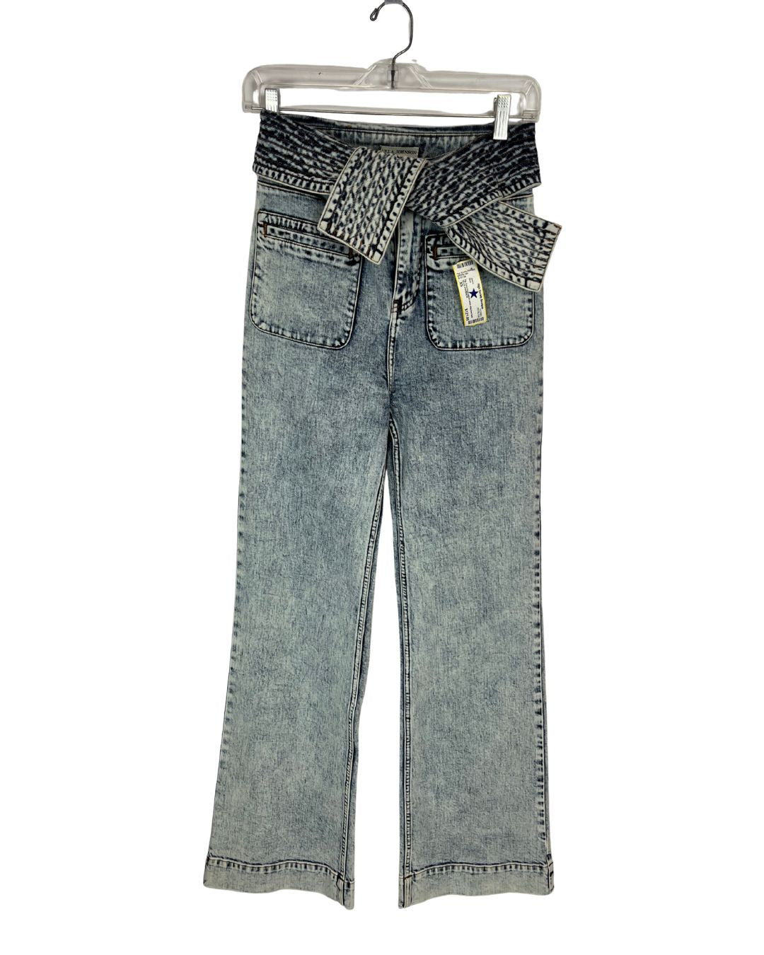 ULLA JOHNSON The Genevieve High-Rise Wide-Leg Jeans (Size XS)