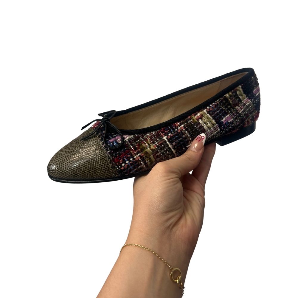 CHANEL 7.5 Red Suede Shoes