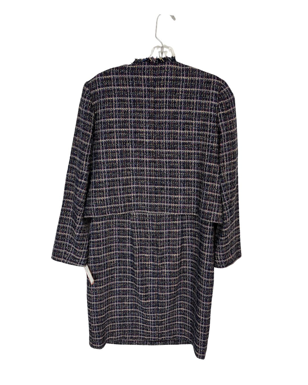 J. McLAUGHLIN Navy Tweed Dress & Jacket Set (Size S)