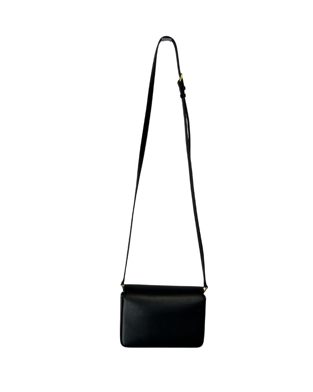 BURBERRY New Hampshire Check Black Leather Crossbody Bag