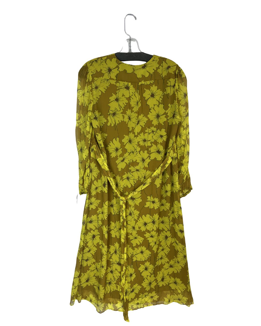 JOIE Yellow Floral Midi Dress (Size M)
