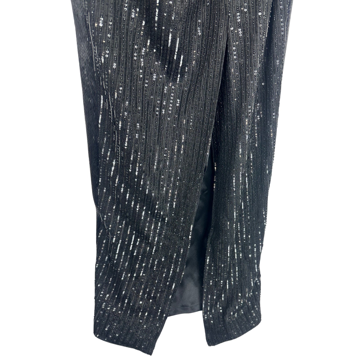 DEREK LAM Black Silk Sequined Skirt