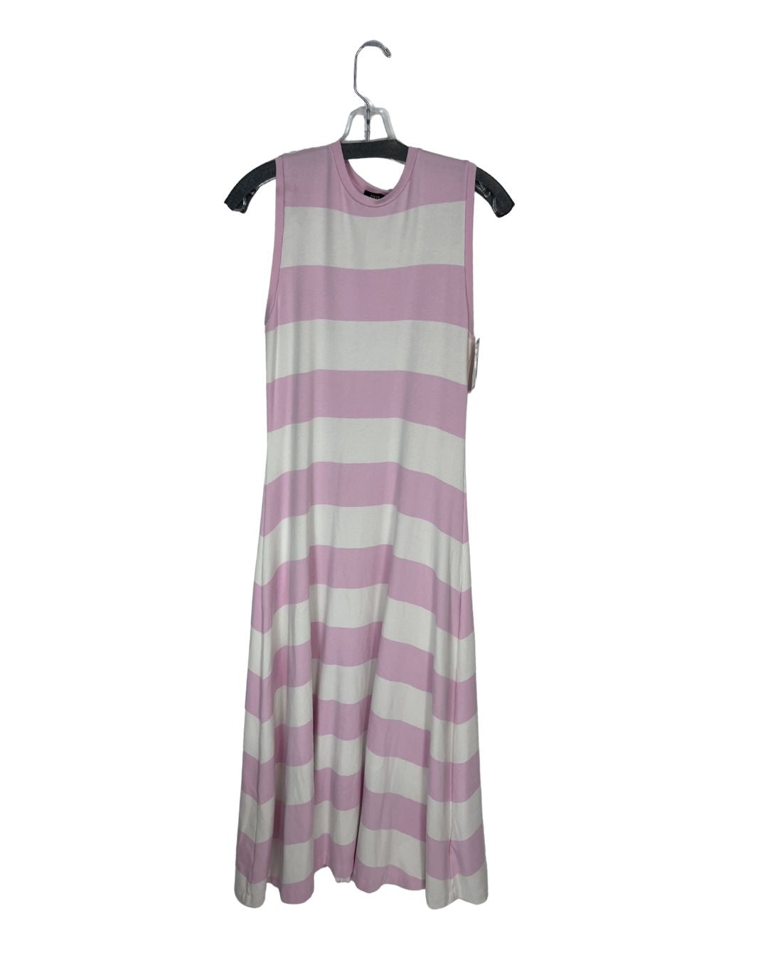 RALPH LAUREN Pink & White Stripe Maxi Dress (Size L)