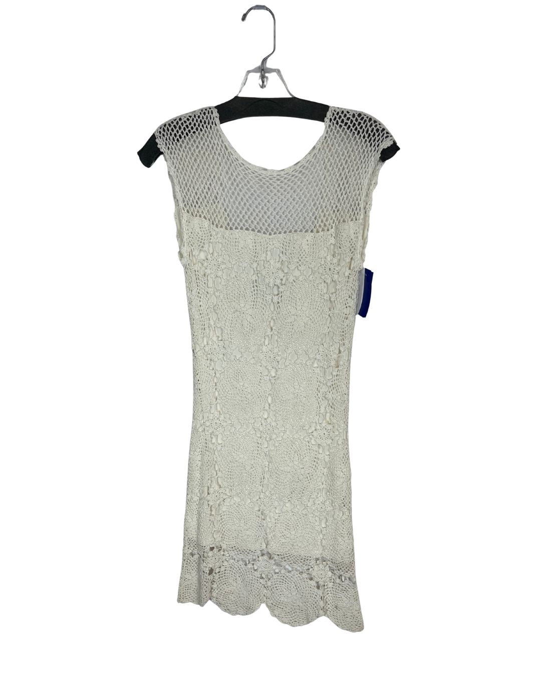 TRINA TURK White Crochet Dress (Size M)