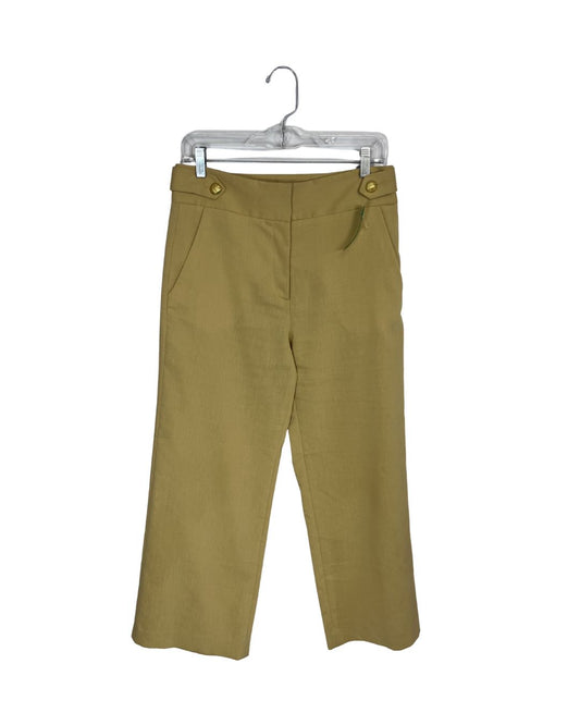 VERONICA BEARD Linen Mustard Yellow Pants (Size 8)