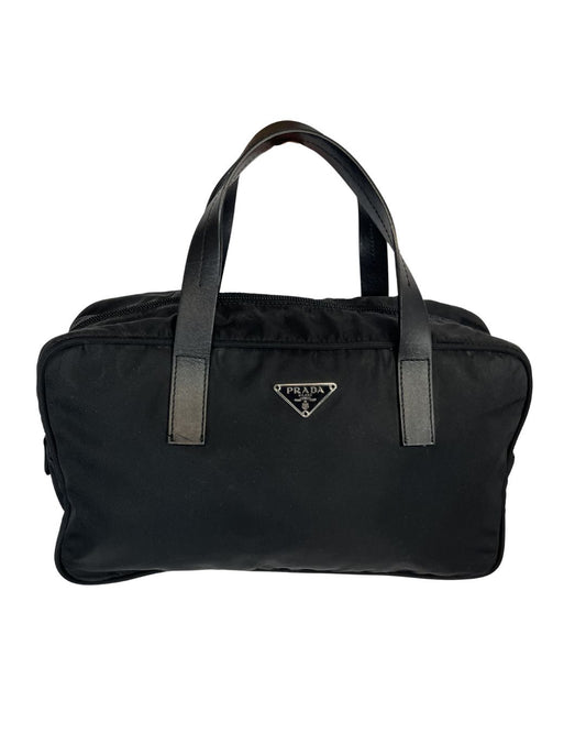 PRADA Tessuto Black Nylon Handbag