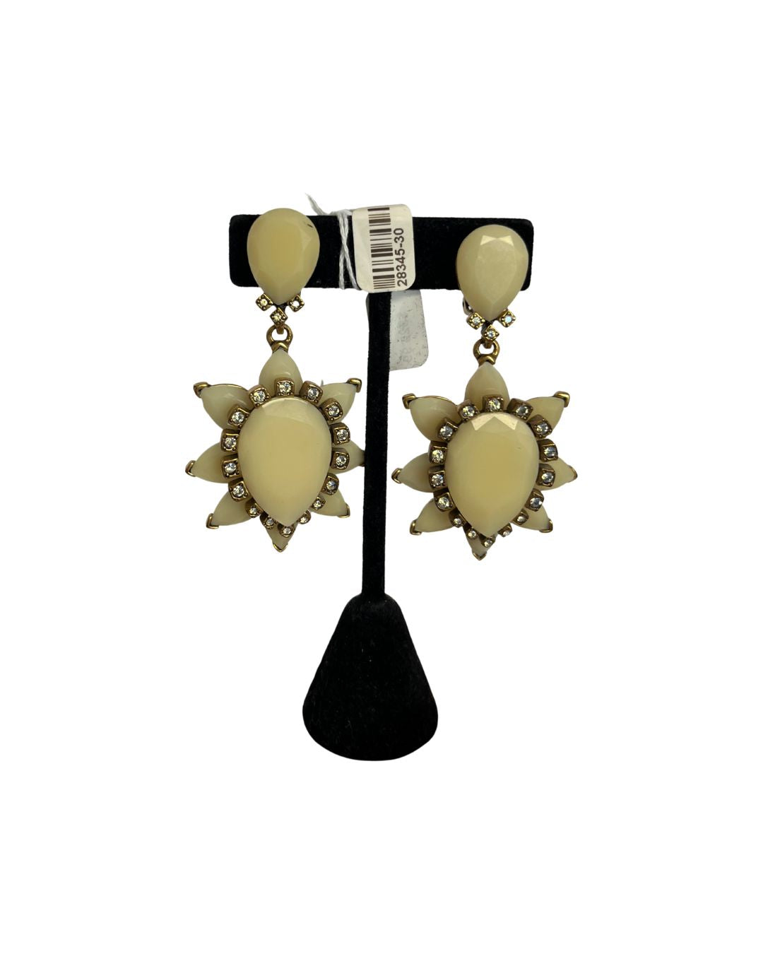OSCAR DE LA RENTA Pearl Drop Clip-On Earrings