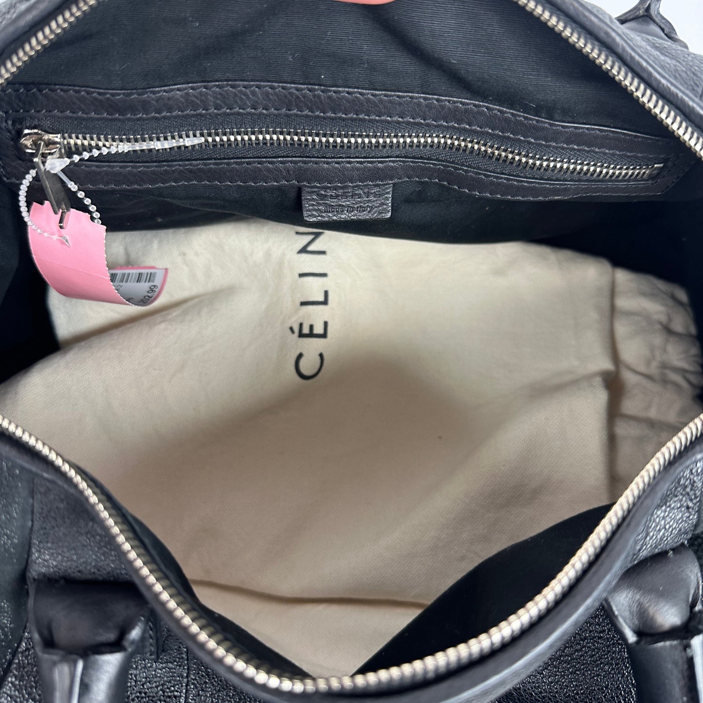 CELINE Black Top Handle Bag