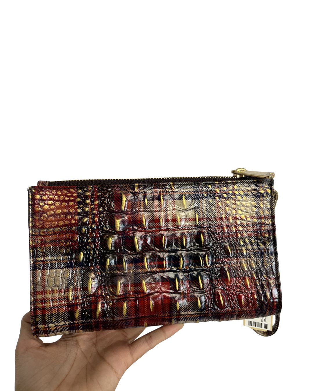 BRAHMIN Ady Plaid Tartan Melbourne Wristlet Wallet