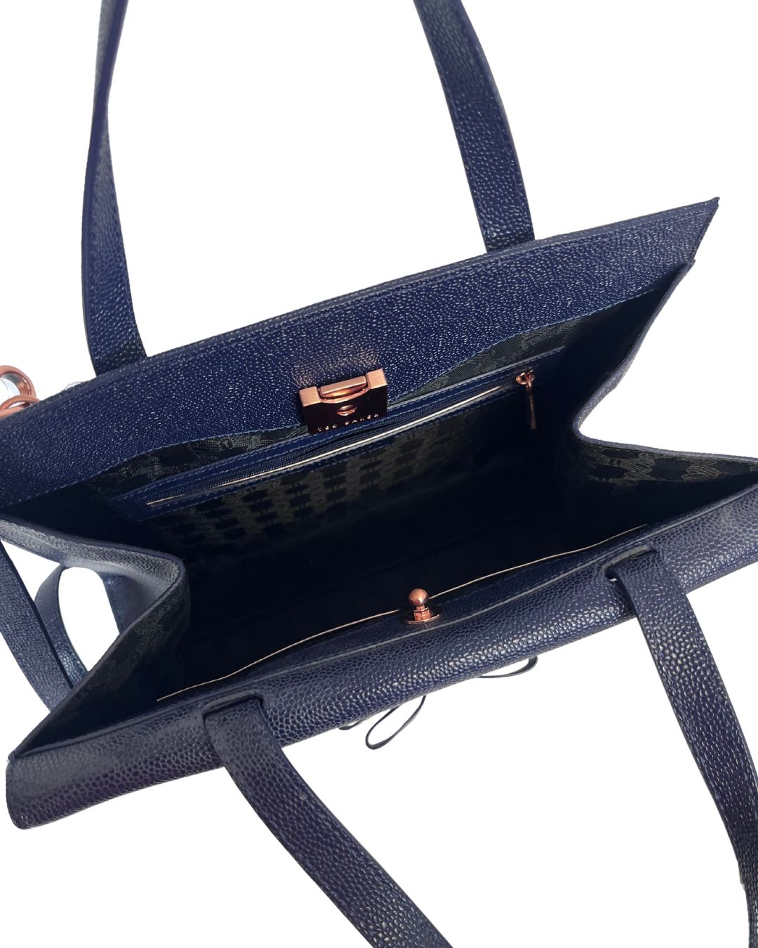 TED BAKER Aarilli Bow Blue Leather Handbag