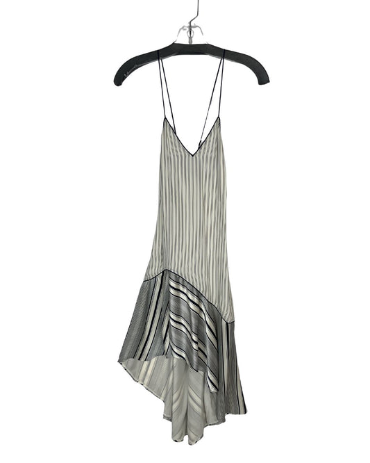 JONATHON SIMKHAI Blue & White Striped Midi Dress (Size 4)