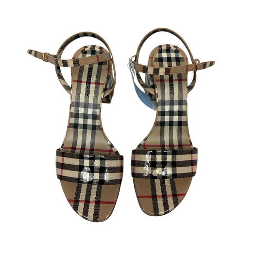 BURBERRY Cornwall Vintage Check Patent Sandals