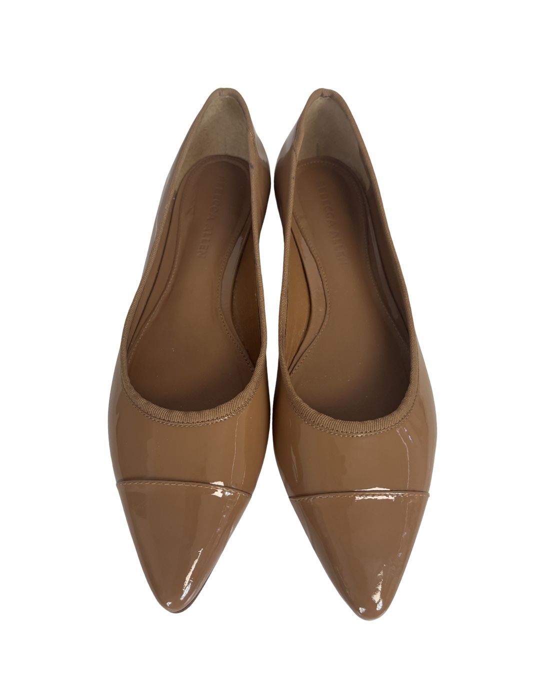 REBECCA ALLEN Brown Patent Leather Ballet Flats (Size 7.5)