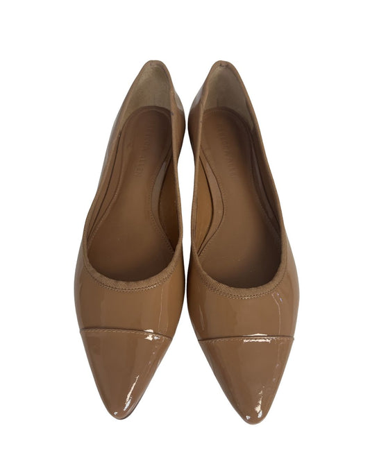 REBECCA ALLEN Brown Patent Leather Ballet Flats (Size 7.5)