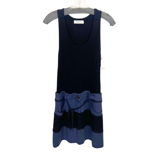 Bailey 44 Scoop Neck Belted Dress – Black & Blue