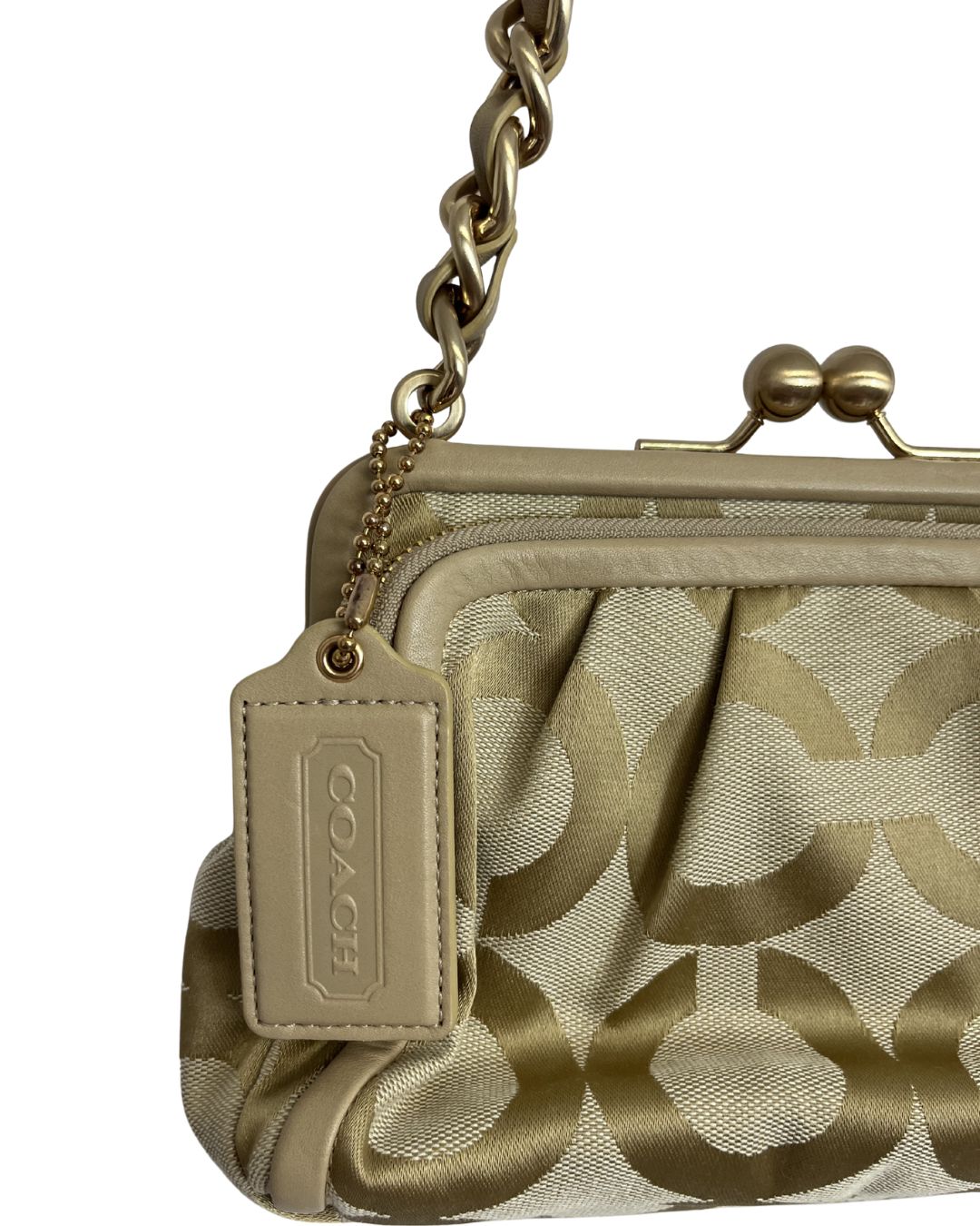 COACH Vintage Parker Op Art Kisslock Shoulder Bag Purse