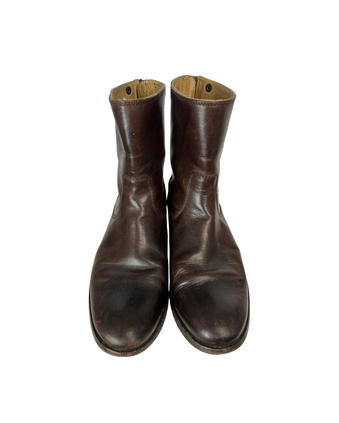 FRYE Brown Short Leather Boots (US 9)