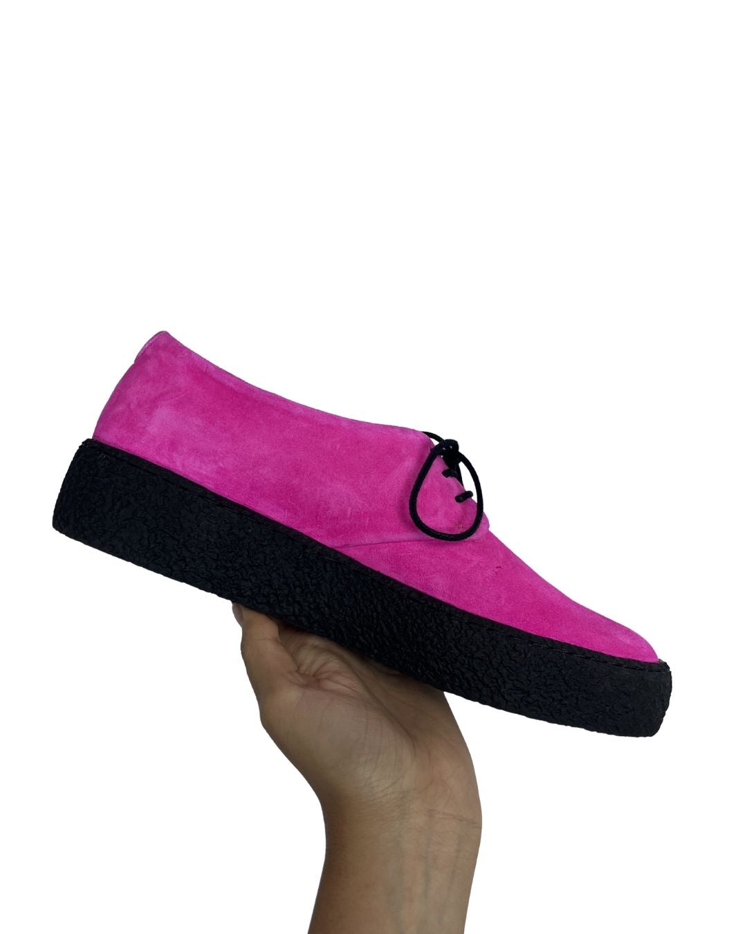 TRACEY NEULS Pink Suede Oxford Shoes (Size 9)