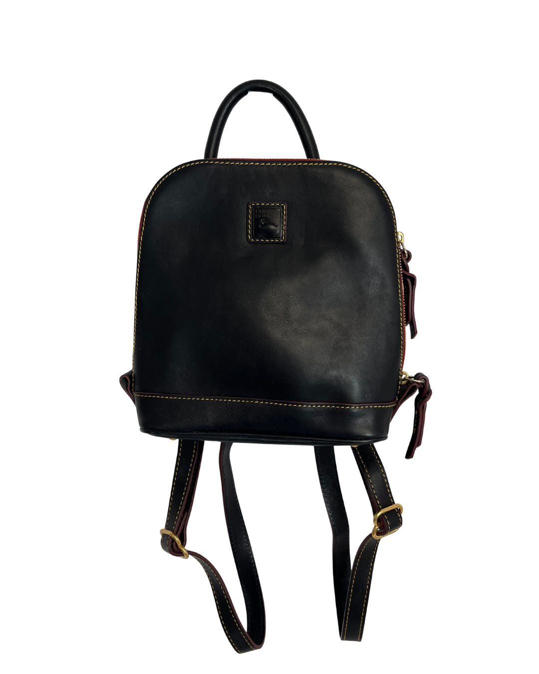 DOONEY & BOURKE Florentine Zip Pod Black Leather Backpack