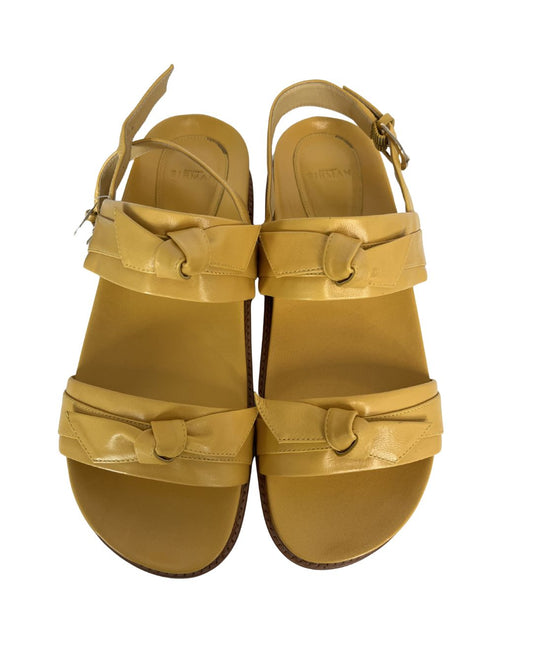 BIRMAN Clarita Sport Yellow Leather Sandals (Size 9)
