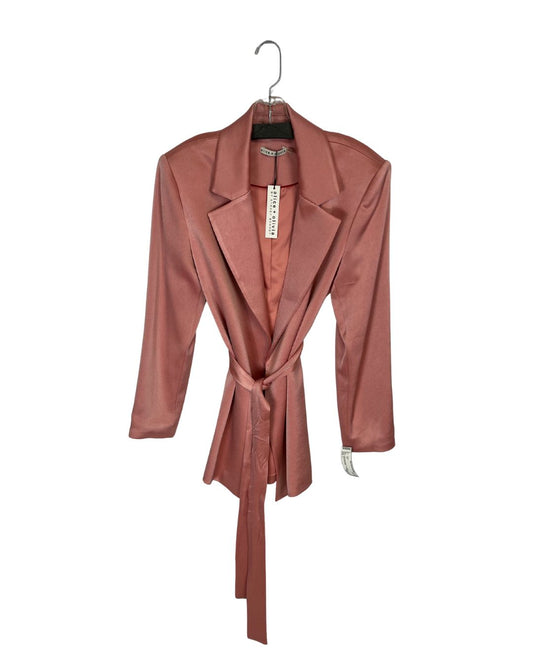 ALICE & OLIVIA Pink Satin Blazer (Size L)