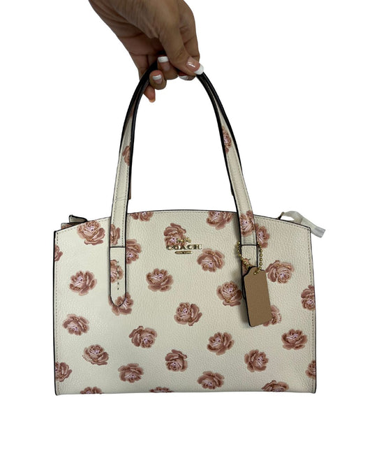 COACH Rose Print Charlie 28 Small Satchel Purse