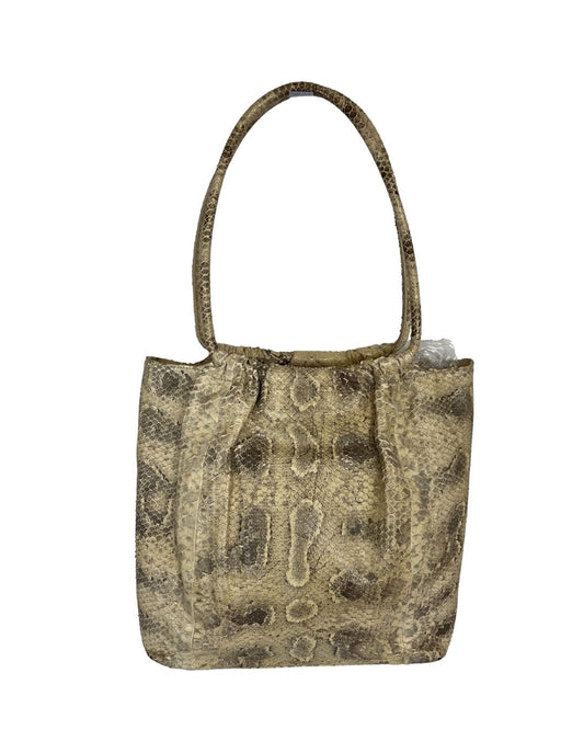 GIORGIO ARMANI Vintage Snake Skin Tan Leather Handbag