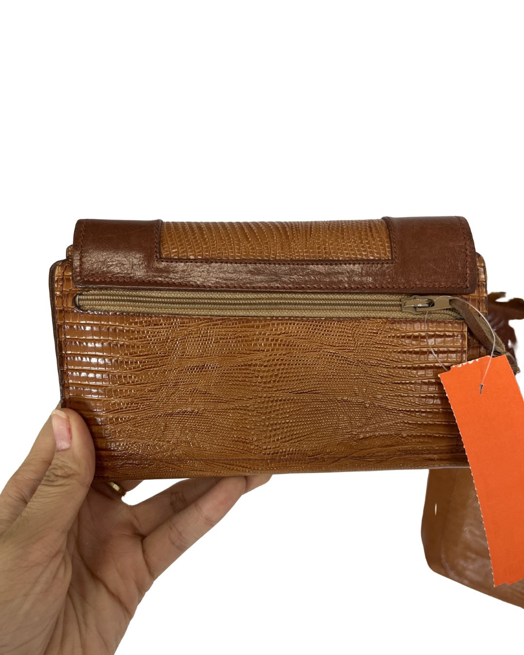 CONRAD Vintage Brown Leather Western Crossbody Purse