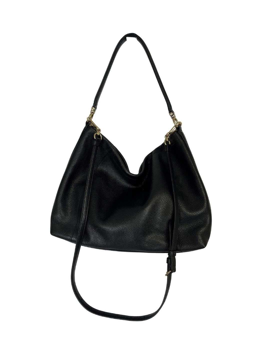 COACH Black Leather Scout Hobo Shoulder Bag