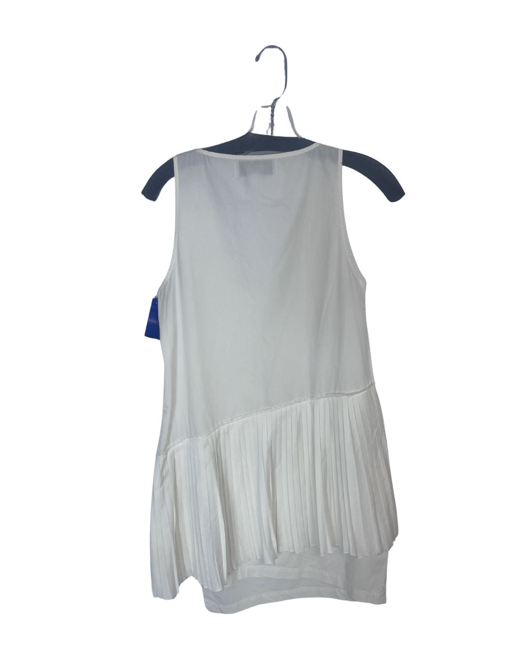 DEREK LAM White Cotton Pleated Dress (Size 4)