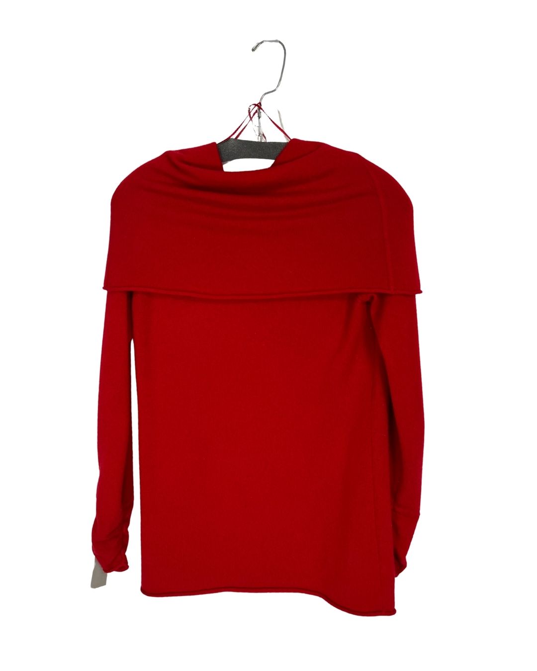 NEIMAN MARCUS Red Cowl Neck Cashmere Sweater (Size S)