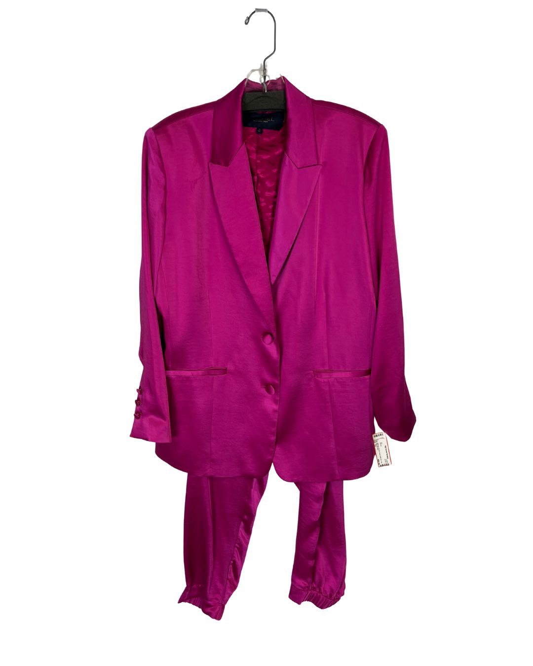 RACHAEL ROY Hot Pink Satin Pantsuit (Size 1X)