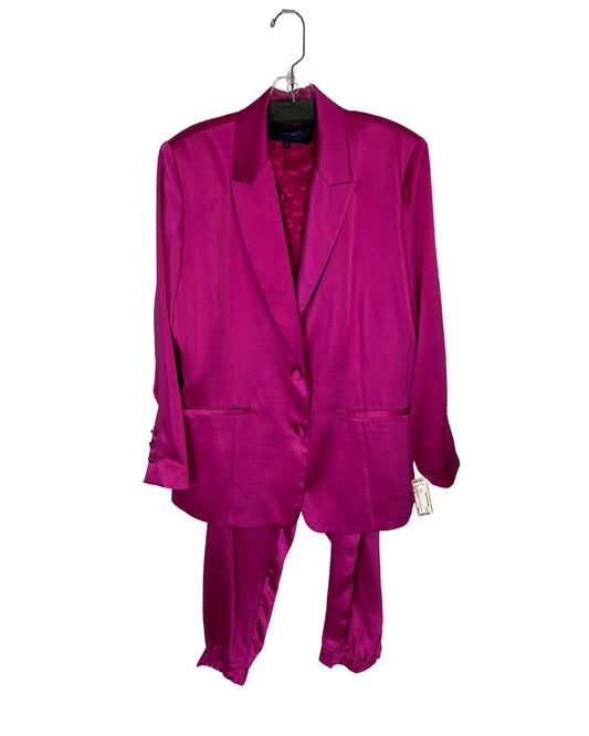 RACHAEL ROY Hot Pink Satin Pantsuit (Size 1X)