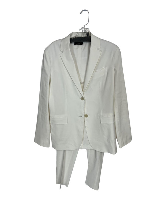 THEORY White Blazer & Pants Suit Set (Size 6)