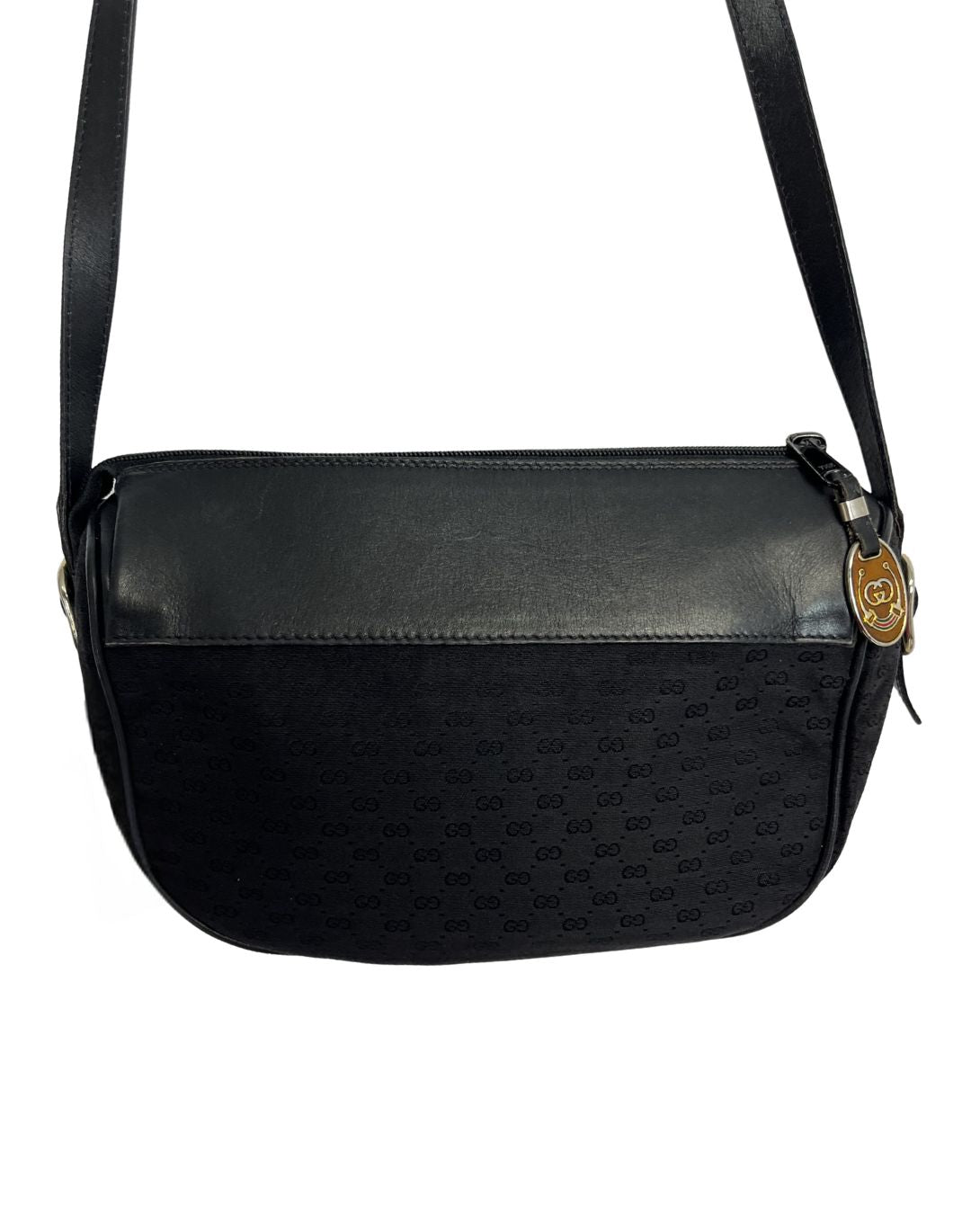 GUCCI Vintage Black Monogram Crossbody Bag