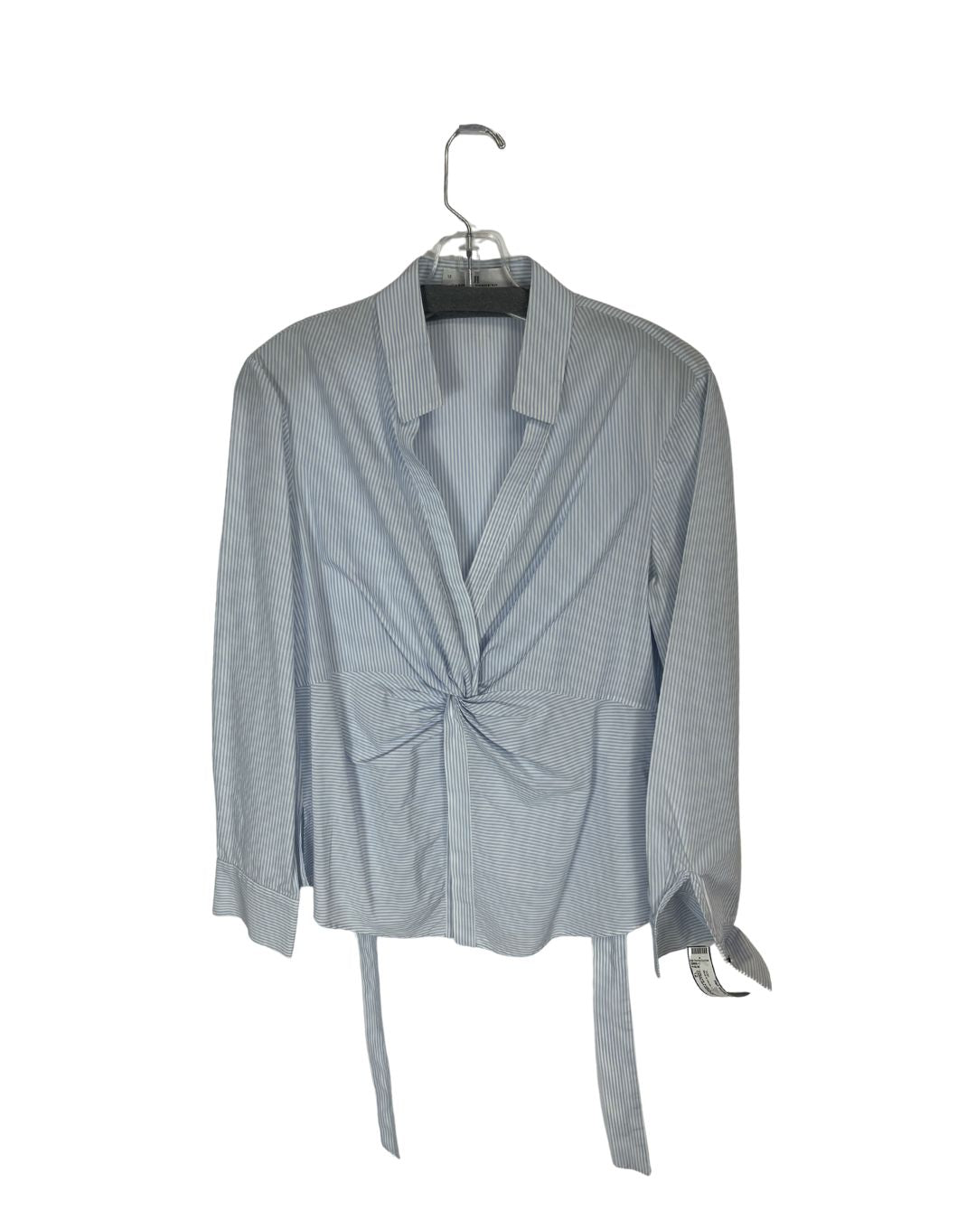 CAROLINA HERRERA Blue & White Striped Top (Size 12)