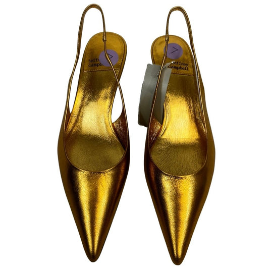 JEFFREY CAMPBELL 7 Gold Shoes