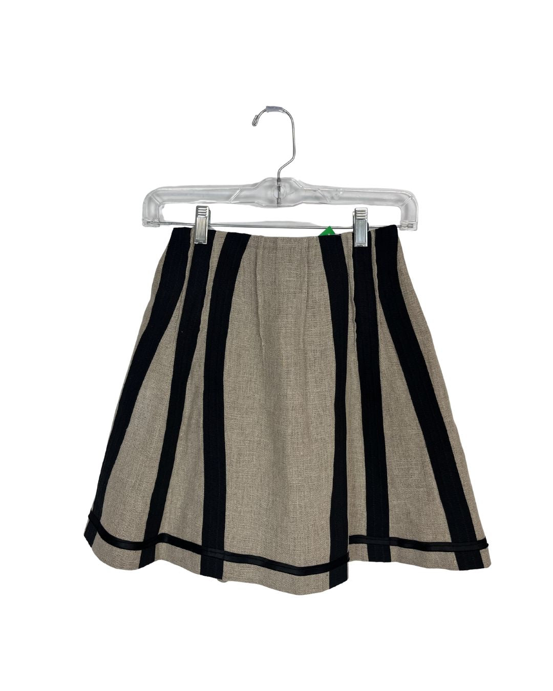 DOLCE & GABBANA Tan & Black Skater Skirt (Size 6)