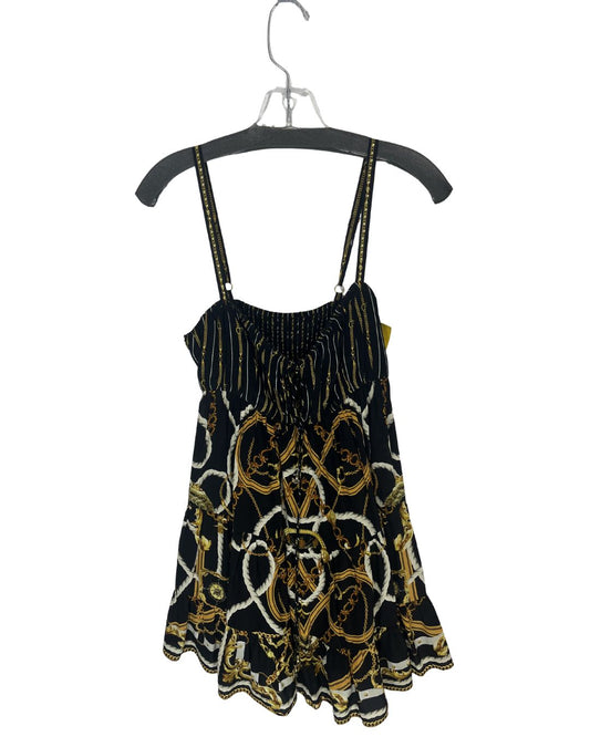 CAMILLA Coast to Coast Bust Tiered Black Mini Dress (Size S)