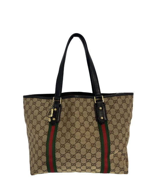 GUCCI Jolicoeur GG Monogram Canvas Brown Tote Bag