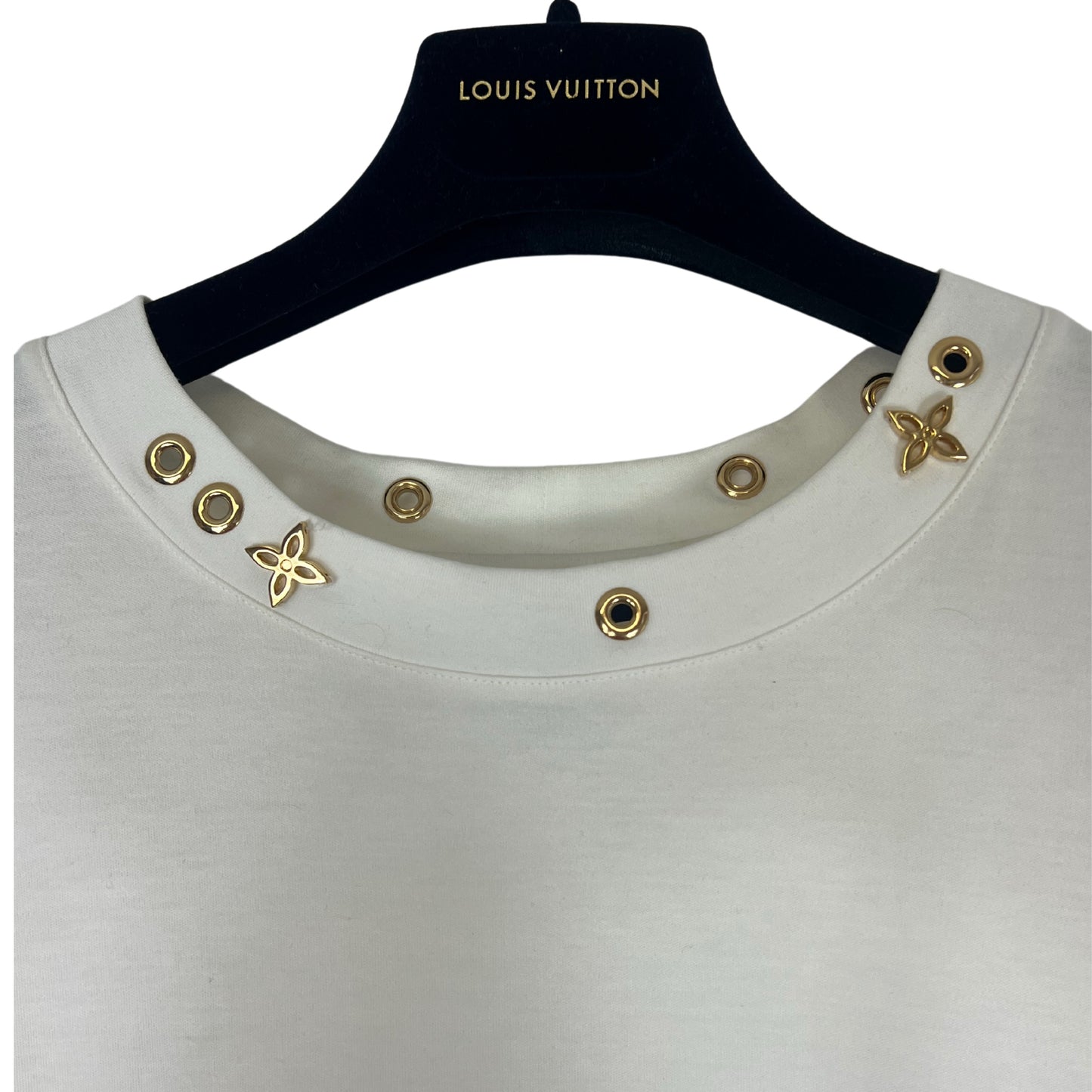 LOUIS VUITTON White Side Strap T-Shirt