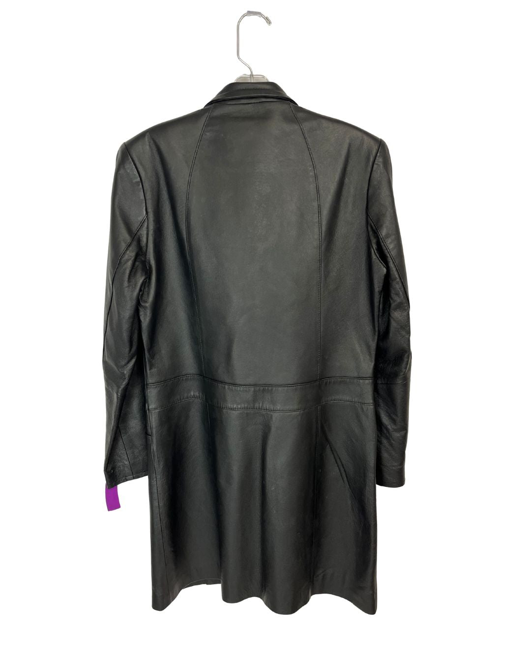 BERNARDO Women's Black Leather Coat (Size S)