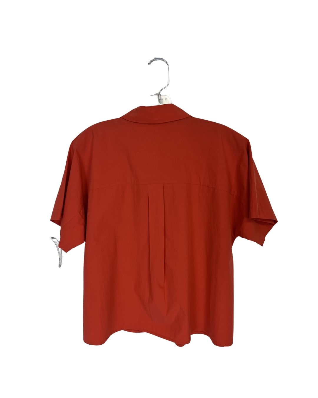 EILEEN FISHER Orange Short Button Up Shirt (Size S)