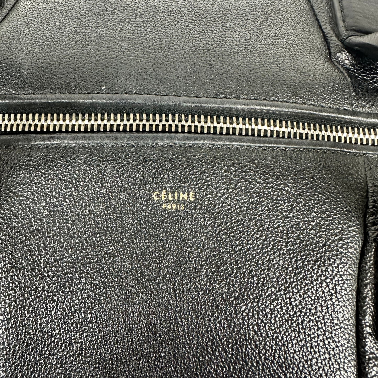 CELINE Black Top Handle Bag