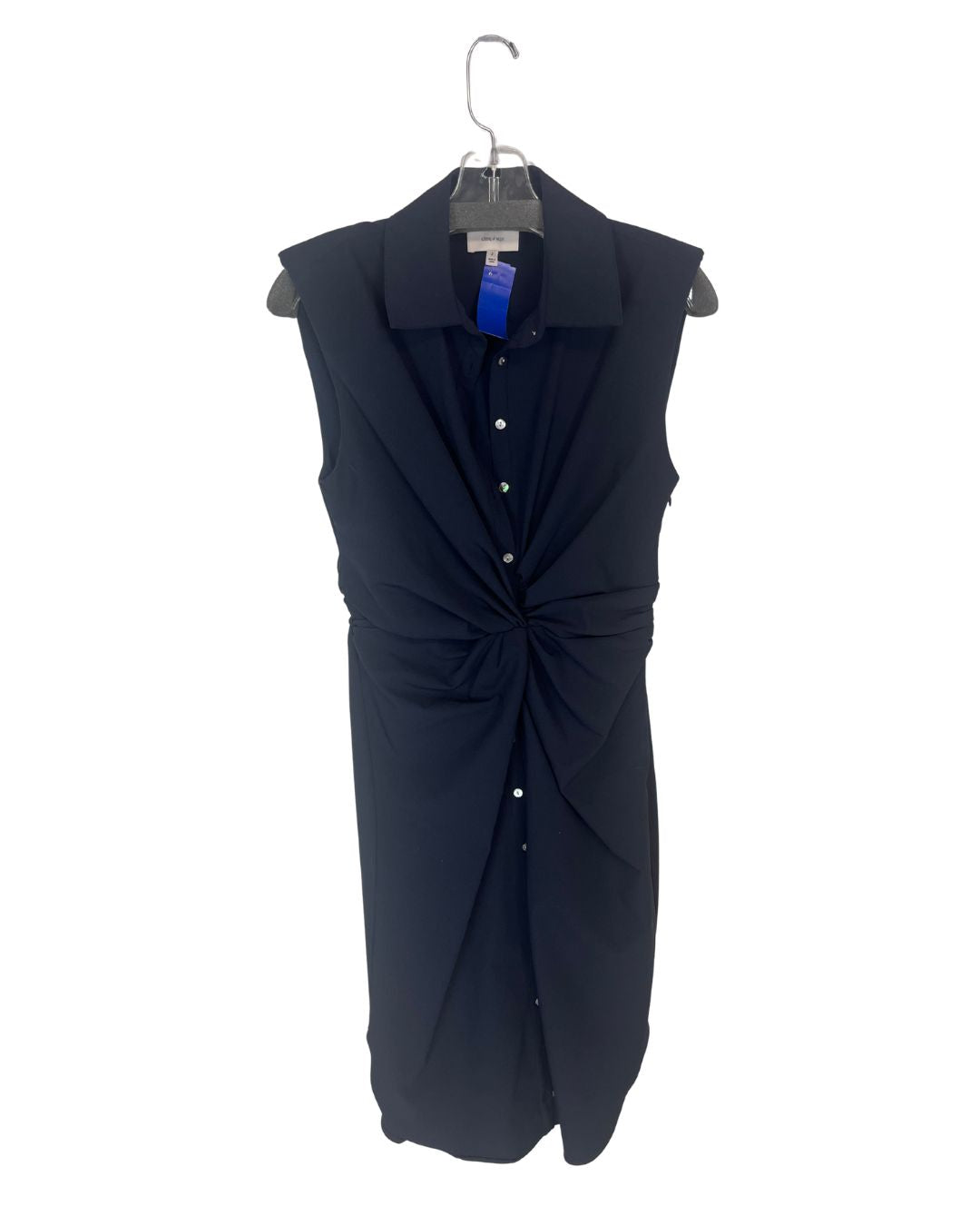 CINQ A SEPT Navy Blue Midi Dress (Size 2)