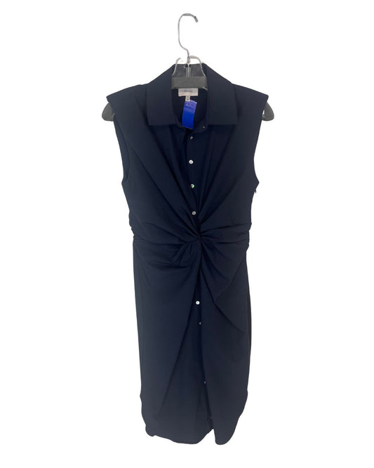 CINQ Á SEPT Navy Blue Midi Dress (Size 2)