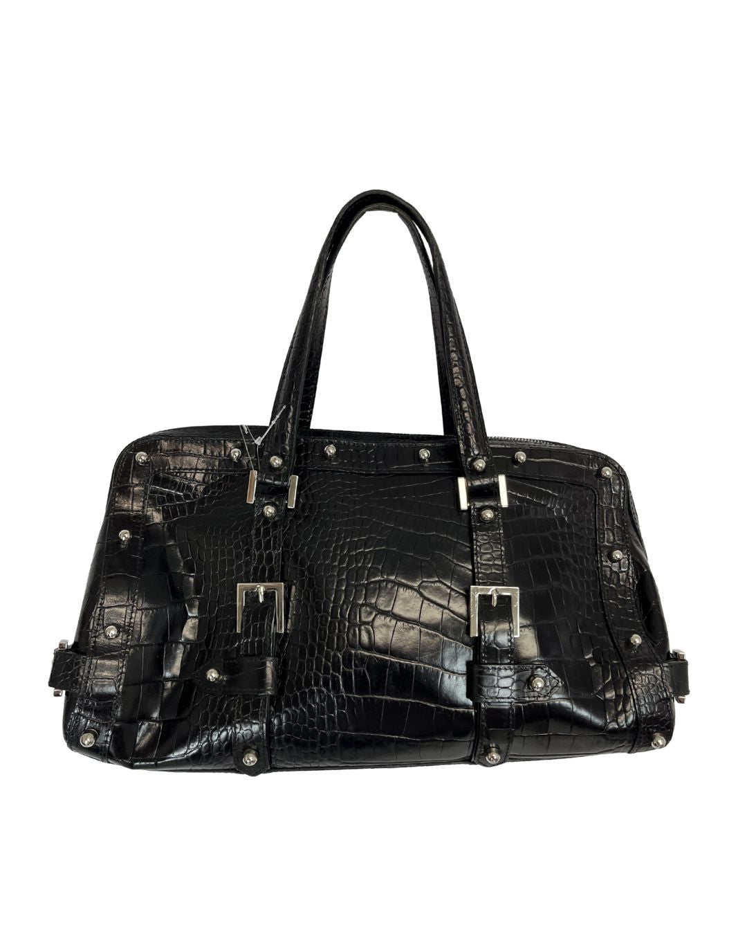 JENNIFER SCOTT Black Leather Shoulder Bag