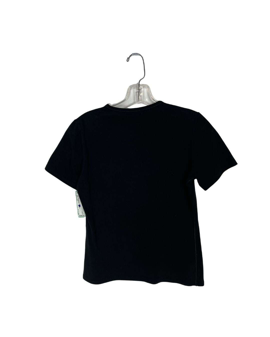 BURBERRY London Union Jack Print Black Top (Size XS)